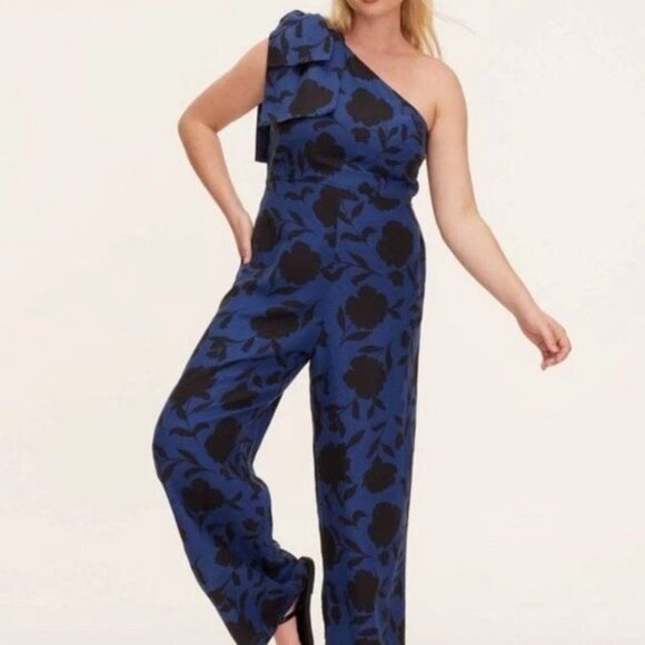NWT Kate Spade X Target Women’s Floral One Shoulder Linen Blend Jumpsuit - Picture 3 of 6